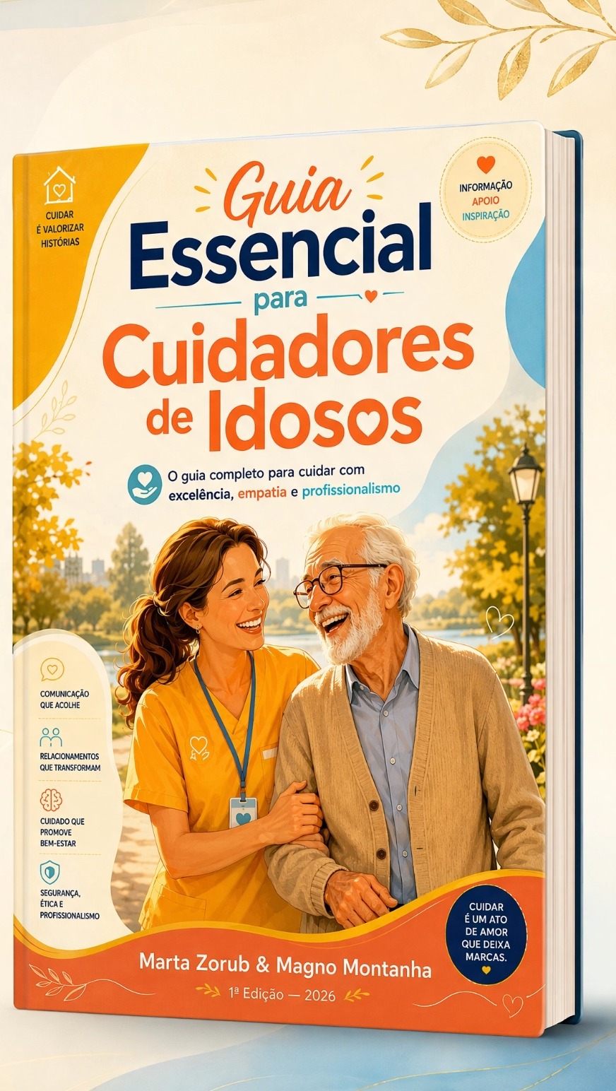 Capa do livro Guia Essencial para Cuidadores de Idosos, de Marta Zorub e Magno Montanha